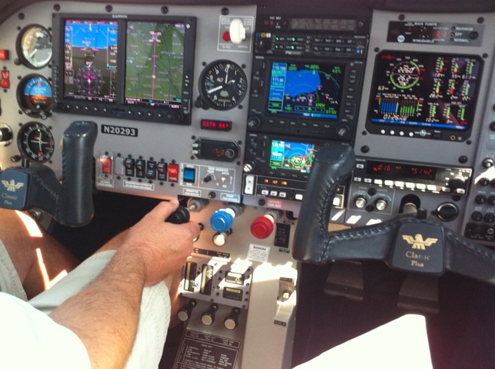 Mooney N20293 in flight Mooney N20293 in flight